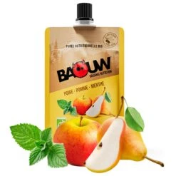 Purée Baouw Compotes Energétiques Bio Poire - Pomme - Menthe