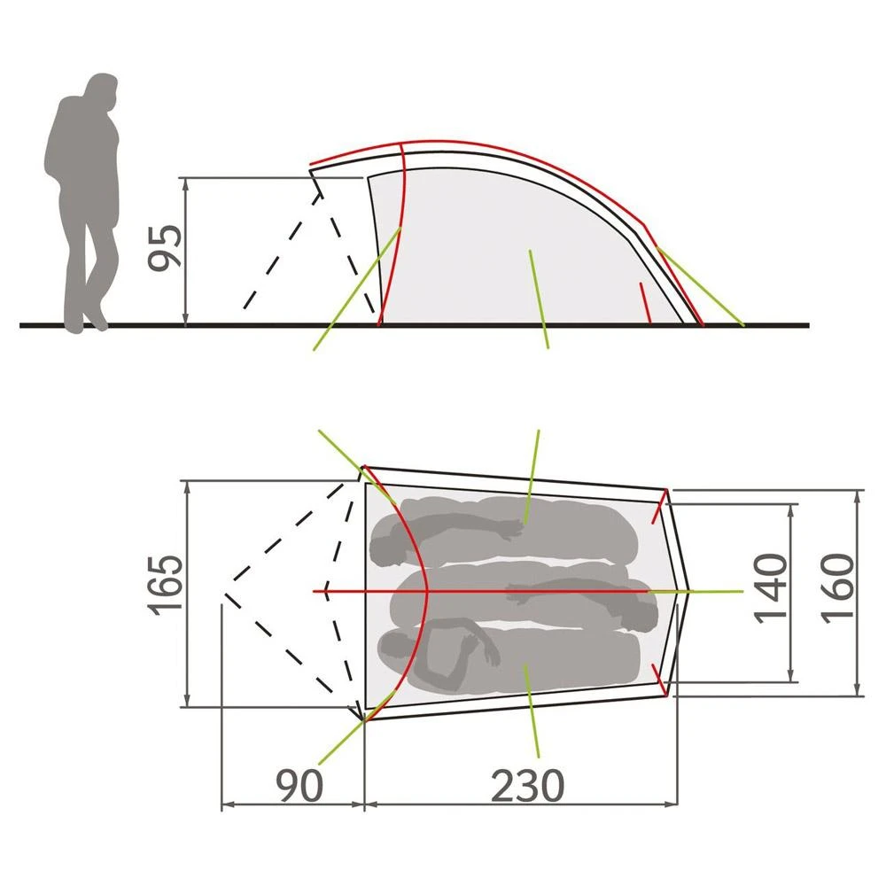 Tente Vaude Taurus 3P Mossy Green 4 Tente Vaude Taurus 3P Mossy Green – Image 2
