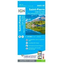 Carte IGN La Reunion P4405Rt Saint Pierre Cirque De Cilaos PN De La Réunion