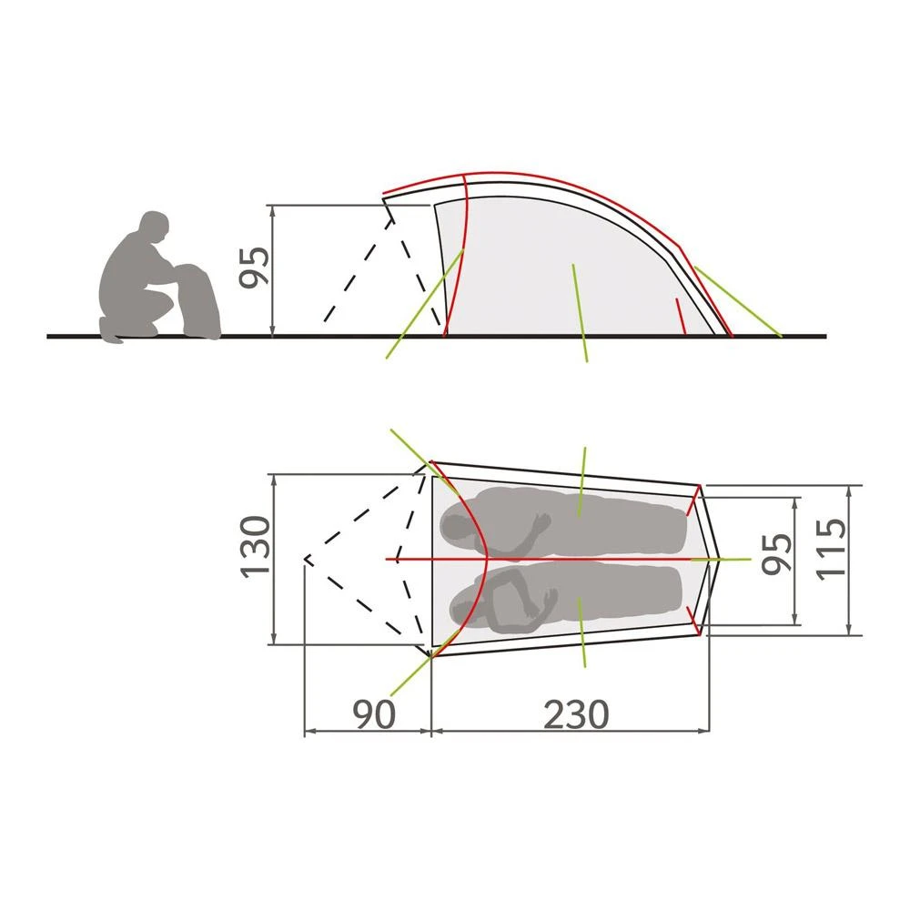 Tente Vaude Taurus 2P Mossy Green 5 Tente Vaude Taurus 2P Mossy Green – Image 3