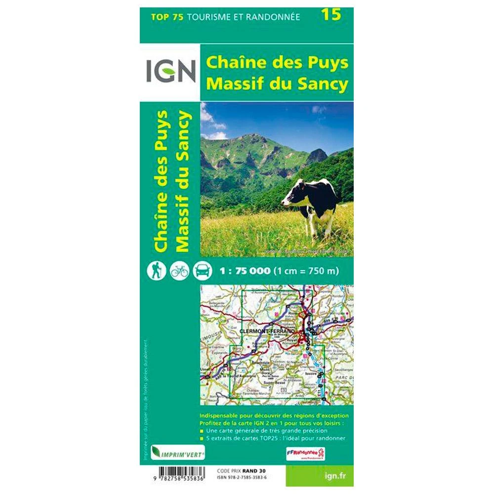 Carte IGN Chaine Des Puys-Massif Du Sancy 4 Carte IGN Chaine Des Puys-Massif Du Sancy – Image 2