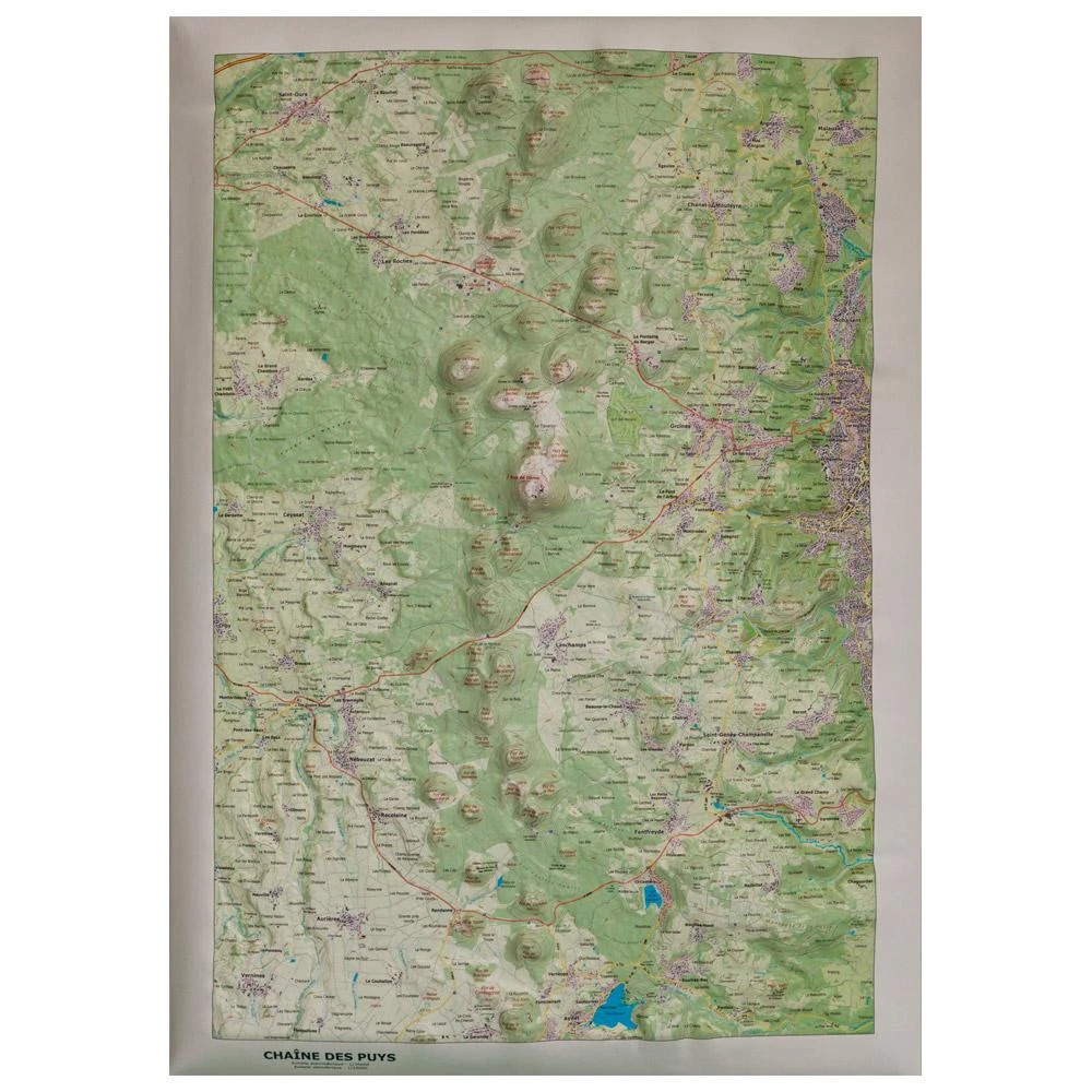 Carte 3D Deniveles Chaîne Des Puys 3 Carte 3D Deniveles Chaîne Des Puys
