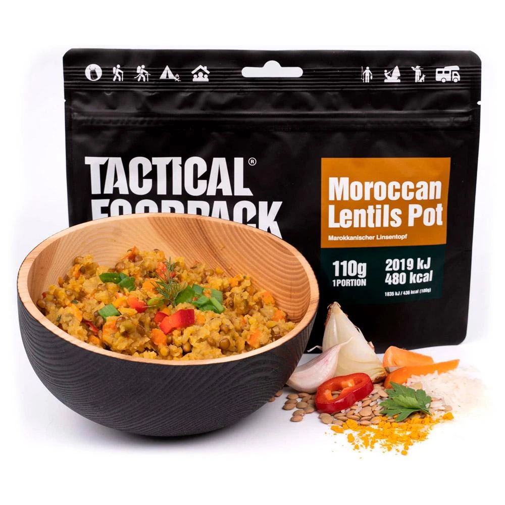 Repas Lyophilisé Tactical Foodpack Pot De Lentilles Marocain 110g 4 Repas Lyophilisé Tactical Foodpack Pot De Lentilles Marocain 110g – Image 2