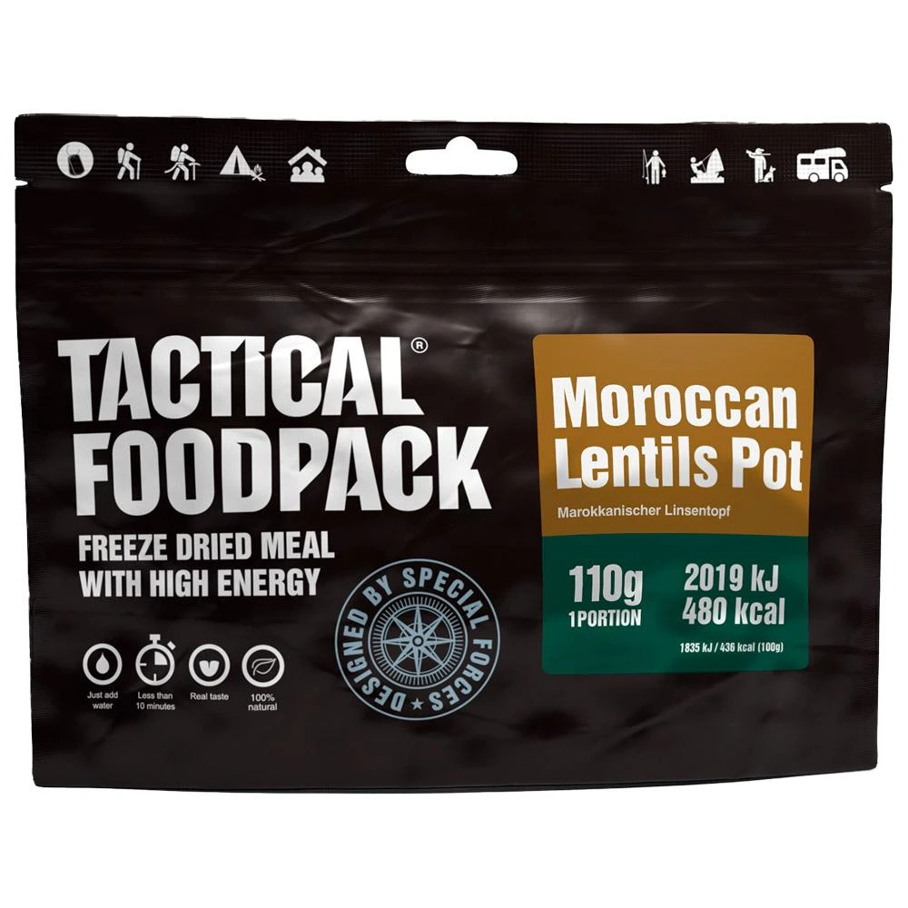 Repas Lyophilisé Tactical Foodpack Pot De Lentilles Marocain 110g 3 Repas Lyophilisé Tactical Foodpack Pot De Lentilles Marocain 110g